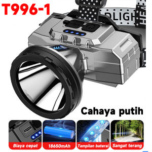 ⭐99900000W⭐30 hari tanpa pengisian daya Lampu sorot 100Watt senter kepala led cas tahan Senter Berkemah Headlamp Outdoor Senter Super Terang Kepala lampu emergency tahan 24 jam Led SENTER KEPALA darurat stong light Headlamp berkemah USB Rechargeable Water