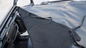Cornerr Car Leather Soft Roof Top Cover Sunshade Anti UV Cover for Jeep Wrangler JL 2018 2019 2020 2021 2022 2023 Up Accessories 4Y1Z7