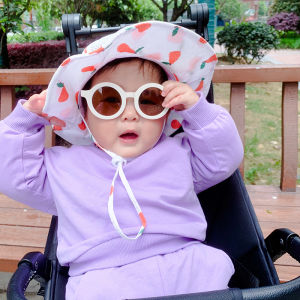 IMPALA QT1619W Cute Kids Sunglasses for Baby Boys Girls Small Round UV400 Lens for Children 1-4 Years Old