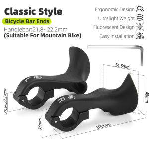 WEST BIKING 1 Pair Mountain Bicycle Handlebar Cycling MTB Lock-on Handlebar Cover Handle Bar End Cycling Auxiliary Handle Bar