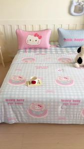 Cute KT Cat-themed cooling ice-skin summer quilt for children suitable for air-conditioned rooms and kindergarten naps thin quilt core machine washable