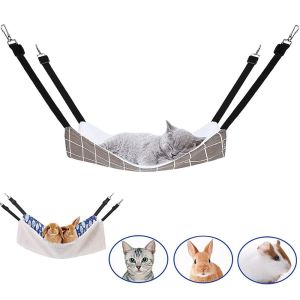 DEQIX 1 pcs Durable Comfortable Cat Swing for Small Pets Cat Sleep bed Pet Hanging Basket Cat Hammock Cat Supplies