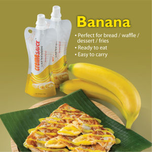 Banana flavour CremeSauce (80g) -Ready to Use- Spread/Dip/Drizzle/Waffle/Toast/Croissant
