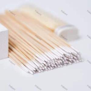 Pointed wood cotton swab cosmetic cleansing eyebrow or phone charge hole [10Pcs]