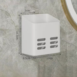 1PC Non-punch Comb Storage Container Wall-mounted Large Capacity Toothbrush Toothpaste Holder Bathro
