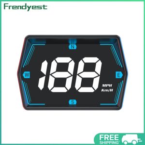 COD [Free Shipping] Car Digital GPS Speedometer HD LED Display Speed MPH KMH HUD Compass Digital GPS HUD Overspeed Alarm Speedometer Odometer