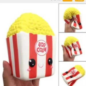 PLNBFG PU Squeeze Fidget Toy Jumbo Expression Chocolate Cake Stress Relief Toy Pizza Waffle Popcorn Squeeze Toys Children Gifts