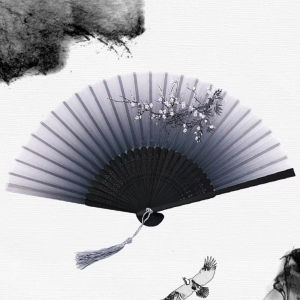 NEW!Elegant Folding Fan Wedding Photo Prop Bamboo