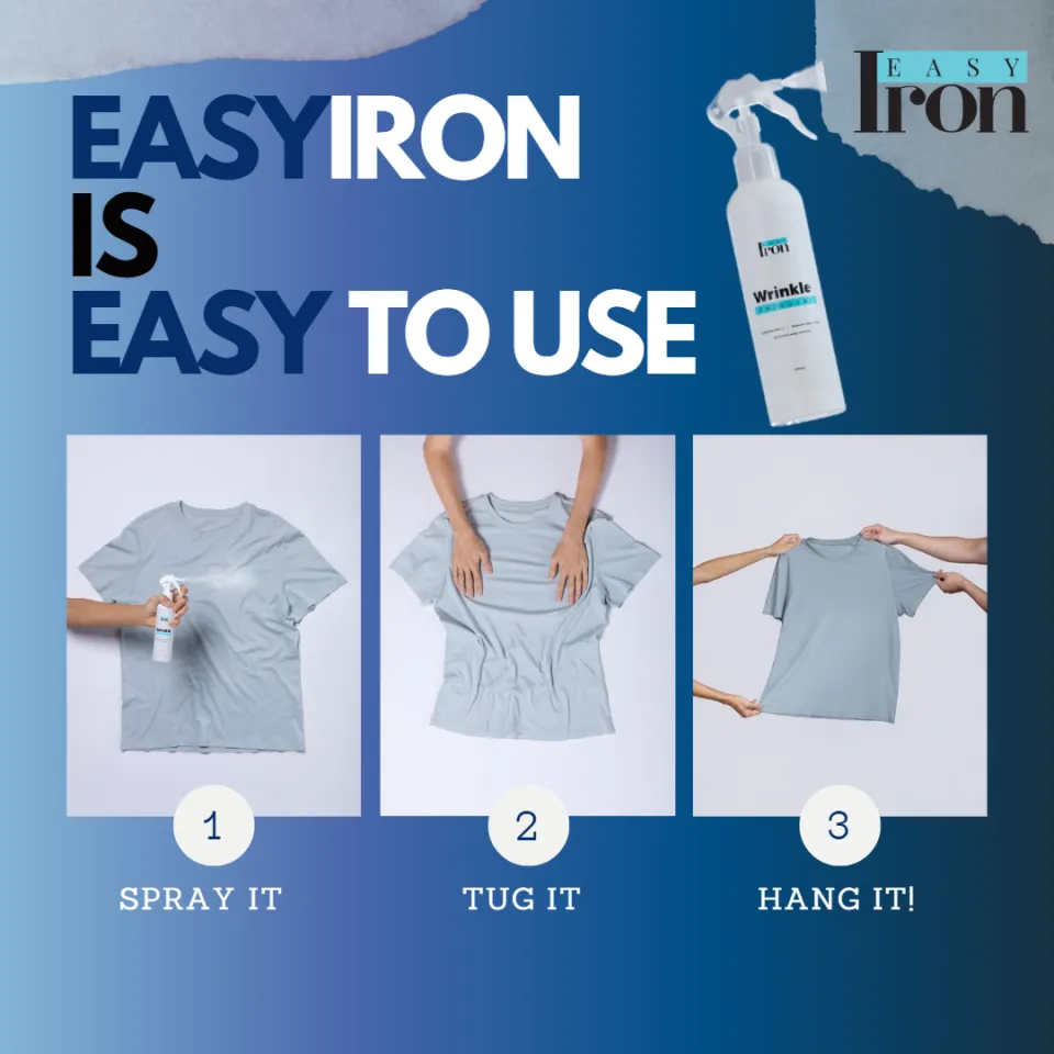 NO IRON ANTI WRINKLE SPRAY EASYIRON SPRAY Wrinkle Releaser Spray