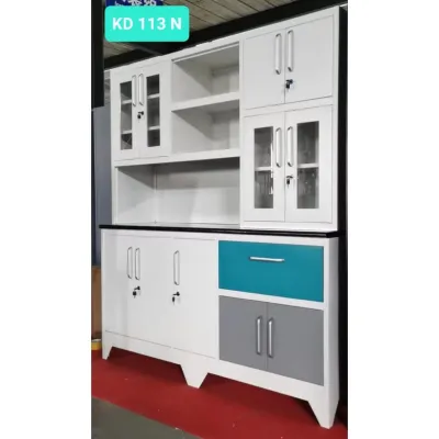 SPESIAL PROMO SALE Lemari Sayur + Rak Piring Besi Anti Air Rayap 4 Pintu Kitchen Cabinet