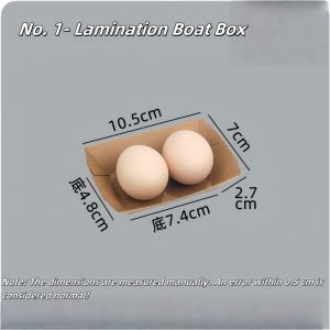 【COD】50PCS Disposable Takoyaki Box / Chicken Rice Box - Kraft Paper Tray For Catering Adobo Wings