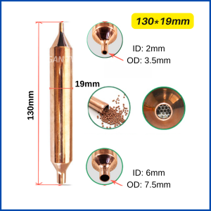 (1pcs) Heavy Duty 110mm / 130mm * 19mm / 24mm Refrigerator Fridge Copper Filter Dryer Drier Strainer (1010) GANTV