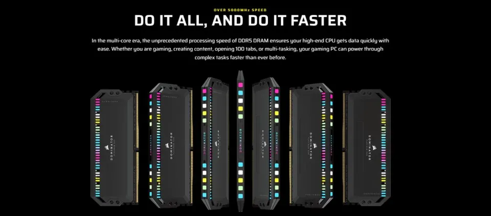 Corsair DOMINATOR PLATINUM RGB 32GB (2x16GB) DDR5 5600MHz CL36 &ndash; Kit Memoria RAM