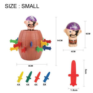 3+ Years Pop Up Pirate Toys with Coin Slot Lucky Stab Games Jumping Pirate Barrel Sword Tricky Toy Bucket / Tikam Lanun