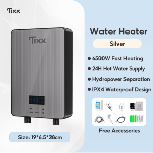 TIXX Water Heater Shower Heater 6000W Household For Bathroom Automatic Temperature Control Touch Screen Instant Heating