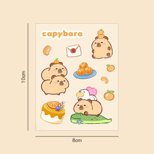 Capybara Sticker Cute Cartoon Kids Handbook Student Waterproof