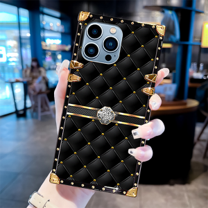 Compatible with Oppo Reno 13F 12f 11F 11 Pro 12 Pro 13 Pro 10 9 8 7 5 4 Reno 8T 8z 7z 5f 4f 2f Realme 75 C75X C65 C63 C55 C53 C35 C33 C21 C21y C17 C15 C11 C3 Oppo F11 Pro F9 Pro F7 Cases for GirlsLuxury Decoration Square Hard PC Back Cover