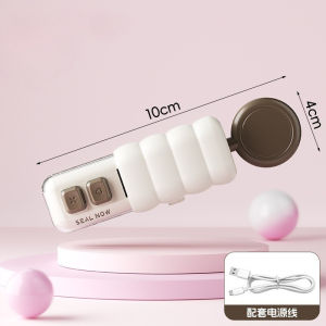 Mishilei Mini Sealing Machine Hand Pressed USB Rechargeable Plastic Bag Sealer Moisture Protection Handheld Design