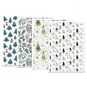 4PCS Clay Earring Transfer Paper Christmas Themed Transfer Paper Making Supply Water Soluble Transfer Paper