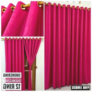 Gorden Smokering Ring 12 Motif Bunga Ungu Putih / Pintu dan Jendela / Bayar Di Tempat