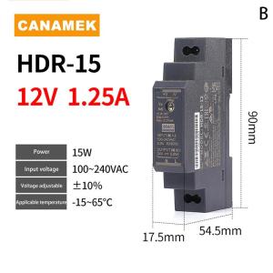 【CANAMEK】 Rail Switching Power Supplies DC HDR-15W 30W-5V 12V 15V 24V Half-Bridge