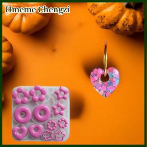 Hmeme Multifuntional Jewelry Molds Heart Star Flower Pendant Silicone Molds For Resin Earrings Pendant Creative Silicone Casting Molds