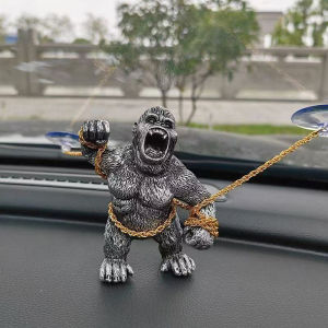 [caichuitan] Car Dashboard Angry Gorilla Figurines Ornaments Funny Car Interior Accessories Room Desktop Decorations