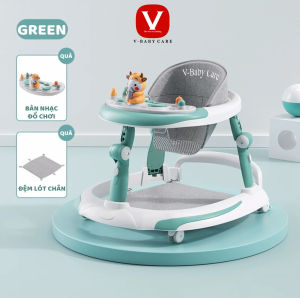 Xe Tròn Tập Đi Cho Bé V-BABY 6060 Có Bàn Ăn Dặm Có Nhạc Mẫu Mới 2026