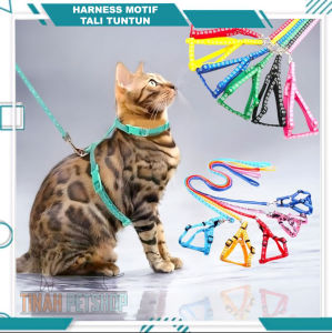 Tali Tuntun Kucing Murah Harness Anjing Kucing bentuk Y tali Aksesoris Hewan Peliharaan TK