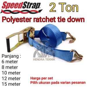 RACHET TIE DOWN 5cm 6 8 10 12 15 m TALI KREK CARGO LASHING 2" INCH INCI DIM 6M 8M 10M 12M 15M