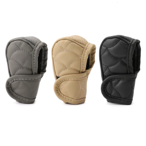 Universal Leather Gear Shifts Knob Cover Breathable Protector Sleeve Interior for Most Manual & Automatic Car SUVs Trucks