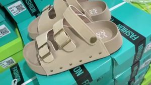 2026 New Beach Roman Sandals Retro Double Row Buckle Strap Platform Round Toe Thick-Soled WomenS Sandals