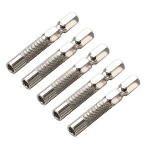 5Pieces 1/4inch to 4mm Magnetic Hexagonal Bit Adapter Socket Shank for Precision Screwdriver and Drill Tool Extension