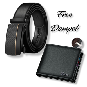 Free dompet.! ikat pinggang kulit pria. ikat pinggang rell ikat pinggang formal casual dan fahsion M455B gratis dompet -terlaris beli 1 gratis 1