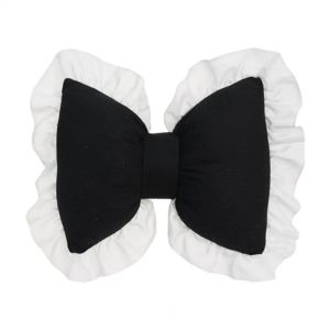 XYAX(XUNJIE) Bow-shaped Sofa Support Pillow INS Lace Edge Back Cushion Modern Breathable Room Decor Pillow for Living Room