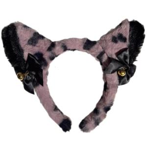 Thời trang sang trọng Mèo Tai Mũ sắt với chuông tóc băng buộc đầu trang trí tuyệt vời cho chụp ảnh và sự kiện