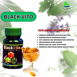 BLACKVITO - HERBAL KESEHATAN ANTI KANKER DENGAN MINYAK IKAN FISH OIL UNGGUL FORMULA 100% ALAMI TERUJI BPOM