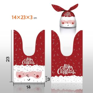 [SG Stock] 1PC Festive Christmas Gift Plastic Bags - Santa & Reindeer Design
