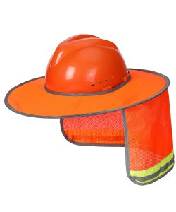 Hard Hat Sun Shield with High Visibility Reflective Strip Breathable and Foldable Hard Hat Shade