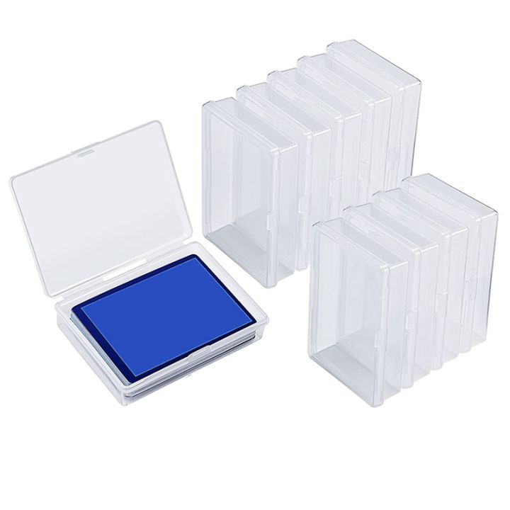 10Pcs Playing Card Box Trading Card Case Card Storage Organizer Clear ...