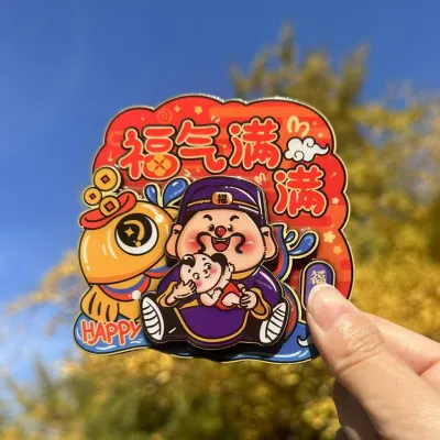 [SG Stock] 💎God of Wealth Refridgerator Magnets New Year Spring Festival Cute Housewarming Entry Door Decorative Gift