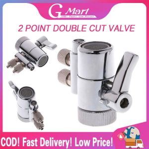 Faucet Diverter Valve for Counter Top Water Filter Adapter for Push on 1/4 Inch Tubing with M22 Dual-Diverter-Valve