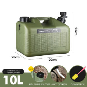 10/18/25L Outdoor Portable Bucket Car Camping with Faucet Bucket Household Water Storage Water Drinking Food Grade Plastic Empty Bucket