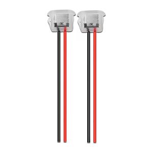 4/10Pcs Type-C Female Socket 30V 3A 2-Pin Copper Core Injection-Molded Charging Port Red/Black Wire Connector for Car 3C Home Appliances