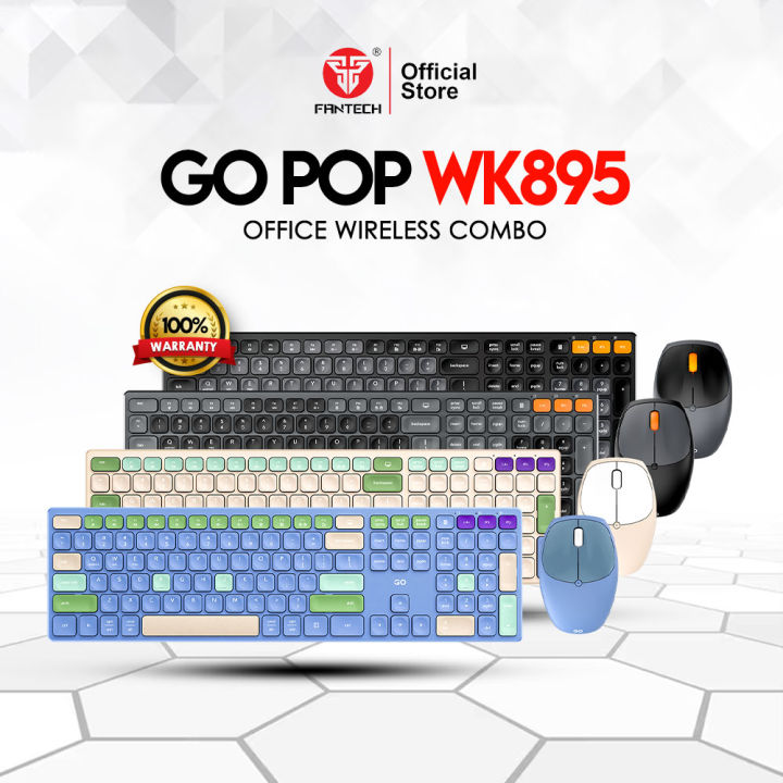 Fantech WK895 Go Pop Office Wireless Combo Keyboard Mouse MultiMedia