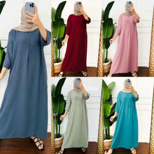 Arumi Dress Gamis Crinkle Airflow Premium Terbaru Busui / Gamis Arumi bahan Cringkel Airflow Premium Terbaru Busui
