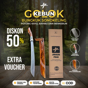 Juragan Pisau | Golokk Bungkuk Kebun Sembelih Bahan Baja Sup9 Pemangkas Kayu dan Bambu Super Tajam