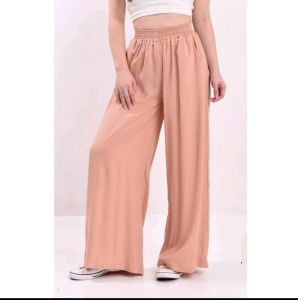 CASUAL WIDE LEG COTTON PANTS FIT UP TO PLUS SIZE