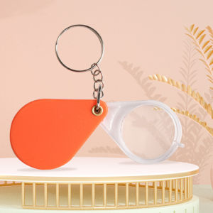 10X Pocket Magnifier/Mini Portable Magnifying Glass/Foldable Magnifier/Keychain-Shaped Collapsible Magnifier