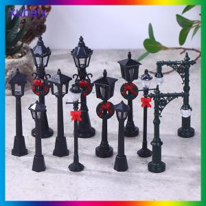 xuhaiy 2 12pcs Dollhouse Mini Christmas Street Lights Garden Street Lights Simulation Model Miniatures Lights Ornaments Home Decor